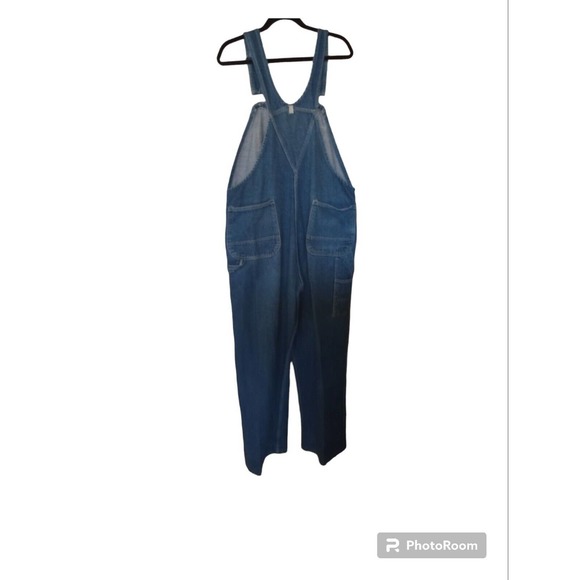 Key Imperial Vintage Work Farm Trucker Bib Overall Men 44 X 29 USA Vtg Carpenter - Picture 2 of 11